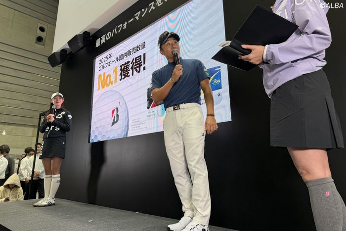 JGFのブリヂストンブースで賞金王・宮本勝昌らがトークショーに登壇