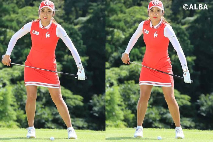 イ・ボミがゴルフレッスン テークバックは右腰を早めに回してから体重移動