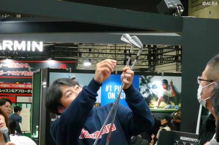 元WBC戦士・内川聖一は7番アイアンでなんとHS47m/s⁉ JGFミズノブースで