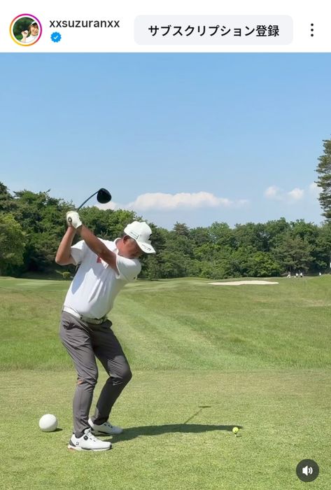 写真] タレントの山内鈴蘭がプロアマ大会に参加 プロも絶賛、会心の一