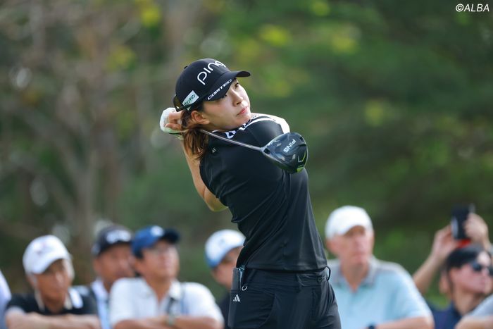 渋野日向子が前半のプレー終了した(写真はホンダLPGAタイランド)