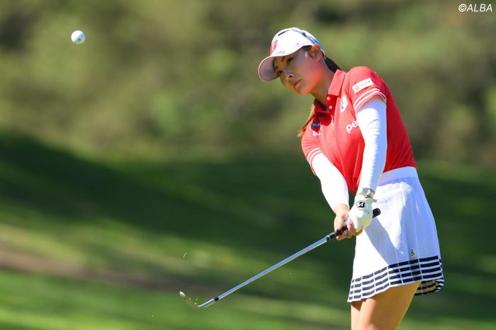 初優勝に向けて、好調の波に乗る鶴岡果恋(撮影:佐々木啓)