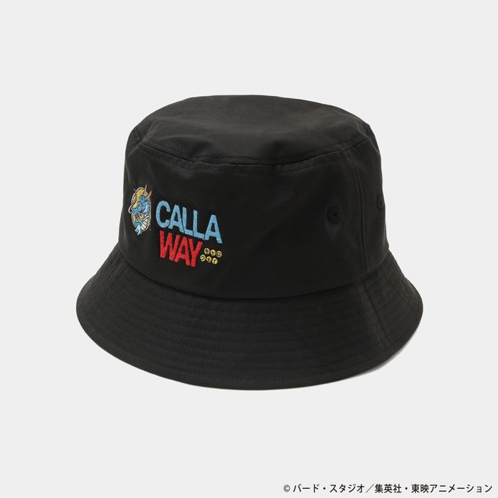 専用新品 キャロウェイ ドラゴンボール 限定コラボ ロゴ刺繍 バケットハット 写真] 神コラボにワクワクすっぞ！ かめはめ波を放つ孫悟空や