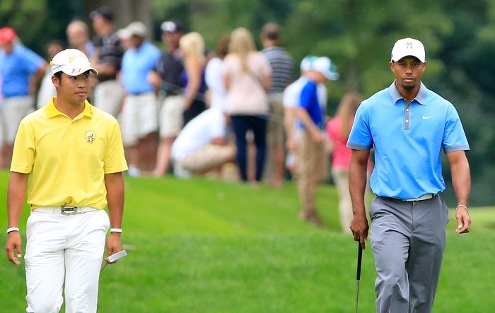写真] タイガー・ウッズ、最初で最後のホストプロに。 ブリヂストン