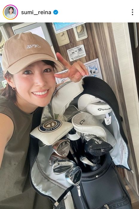 フリーアナの鷲見玲奈が猛暑の中、ゴルフの打ちっぱなしへ！ 満面の