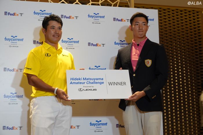 松山英樹がベイカレント“アマ予選会”で激励「一緒の舞台を楽しみに