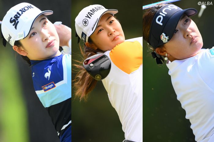 左から小祝さくら、神谷そら、鈴木愛