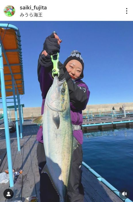 藤田さいきが2026年の初釣りへ 大漁の釣果に「春から縁起が良いですね