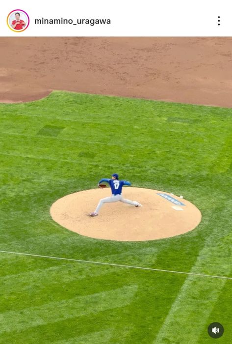 写真] 勝みなみに帯同する母親が遠征先で大谷翔平の登板試合を観戦