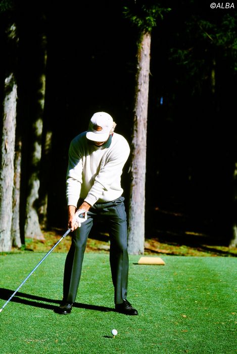 写真] 世界中で90勝以上！ グレッグ・ノーマンはV字軌道スイングで安定
