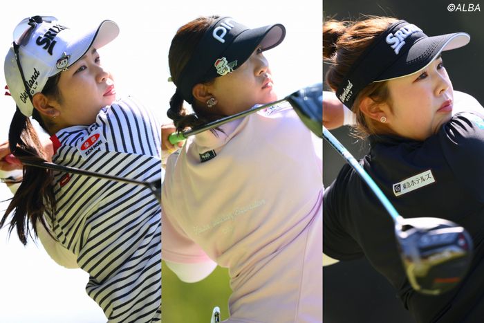 左から櫻井心那、鈴木愛、山下美夢有