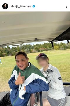 竹原慎二が愛娘の誕生日お祝いゴルフ【写真:竹原慎二のInstagram(@shinji__takehara)より】