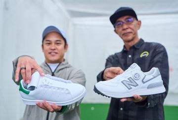 New Balance 574 BOAフィットシステム 26cm 写真] 「正しいフィットで足が疲れない」カジュアルなゴルフシューズ
