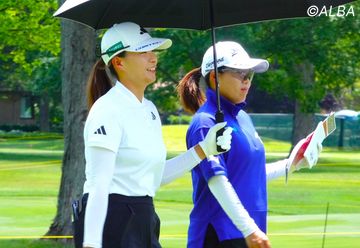 LPGAダウ選手権ペア　渋野日向子、勝みなみ直筆サイン入りAdidasバイザー LPGAダウ選手権ペア 渋野日向子、勝みなみ直筆サイン入りAdidas