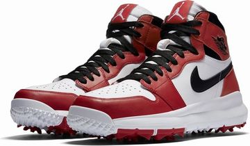 ゴルフシューズ NIKE エアジョーダン1 カスタム品 NIKE ナイキ エアジョーダン 1 ゴルフ AIR JORDAN GOLF white