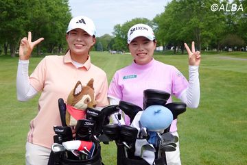 LPGAダウ選手権ペア　渋野日向子、勝みなみ直筆サイン入りAdidasバイザー 393086.jpg