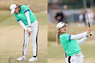 え？ かっこいいやん！！」 原英莉花が新しいロゴのサンバイザーを披露