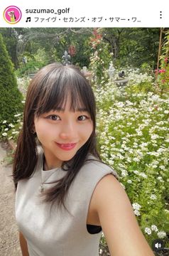 身長154cmで最長飛距離は328ヤード！ ドラコンプロの鈴木真緒が夏服に