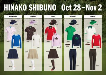 渋野日向子が自身初の“80年代”スタイルで登場！ 珍しいバイザー姿にも