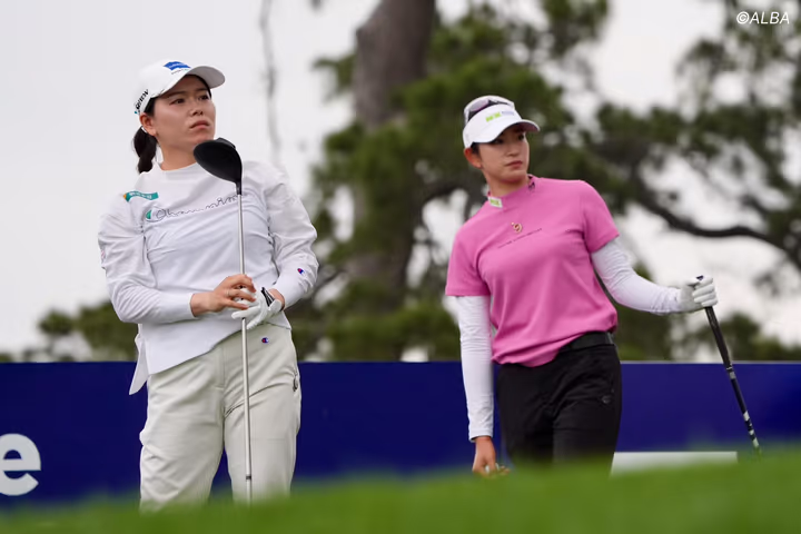 原英莉花(右)と最終日をプレーした勝みなみ(写真)と、竹田麗央が日本勢最上位で大会を終えた。