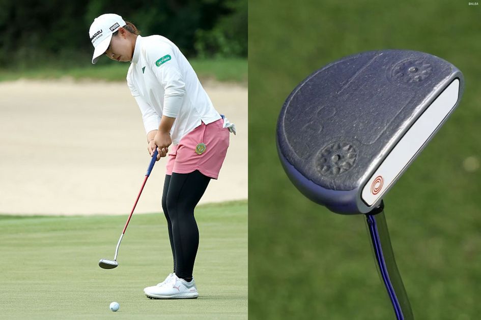 オデッセイ マイクロヒンジ 2-BALL V-LINE パター スチールシャフトの