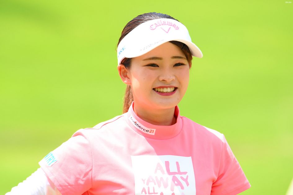 政田夢乃選手　ネームボール 私が使っているボールは Callaway の CHROME TOUR X です