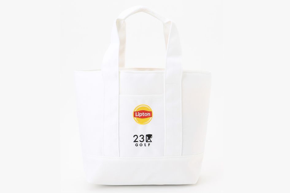 23区GOLF DEPUIS 1996 トートバッグ 紅茶ブランド「リプトン」と「23区GOLF」がコラボ！ 黄色いパッケージ