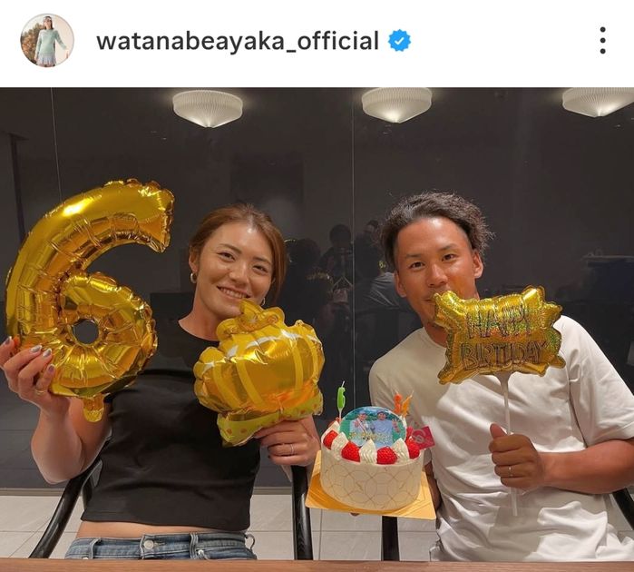 渡邉彩香が3年ぶり通算6勝目を祝う会&キャディの誕生日会を開催 最強
