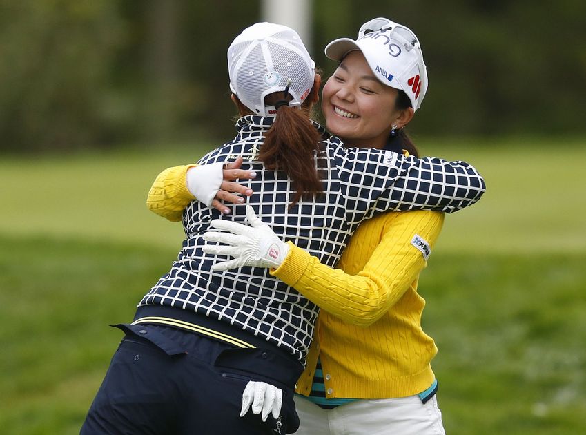 【希少】　Titleist cap (宮里美香 上原彩子プロダブルサイン入り) 上原彩子がホールインワンで27位に浮上！ジュタヌガーンが王手