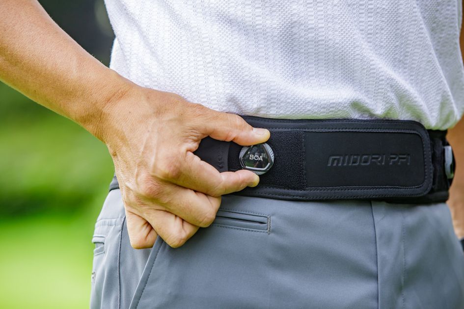 サイズ:4L MIDORI PF1 腰部保護ベルト一体型 ゴルフパンツ サイズ:4L MIDORI PF1 腰部保護ベルト一体型 ゴルフパンツ