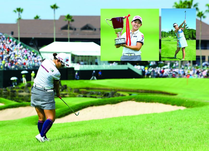 香妻琴乃の高弾道ショットは低く入れたヘッドを高〜く振り抜いて打つ