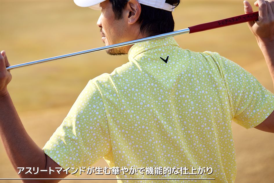 キャロウェイ MINI-FLOWER-PRINT SHIRT＜裏クール・ミニフラワー