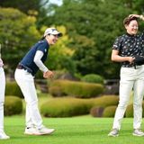 松山英樹とアダム・スコットがシミュレーションゴルフで対決！ 会場に